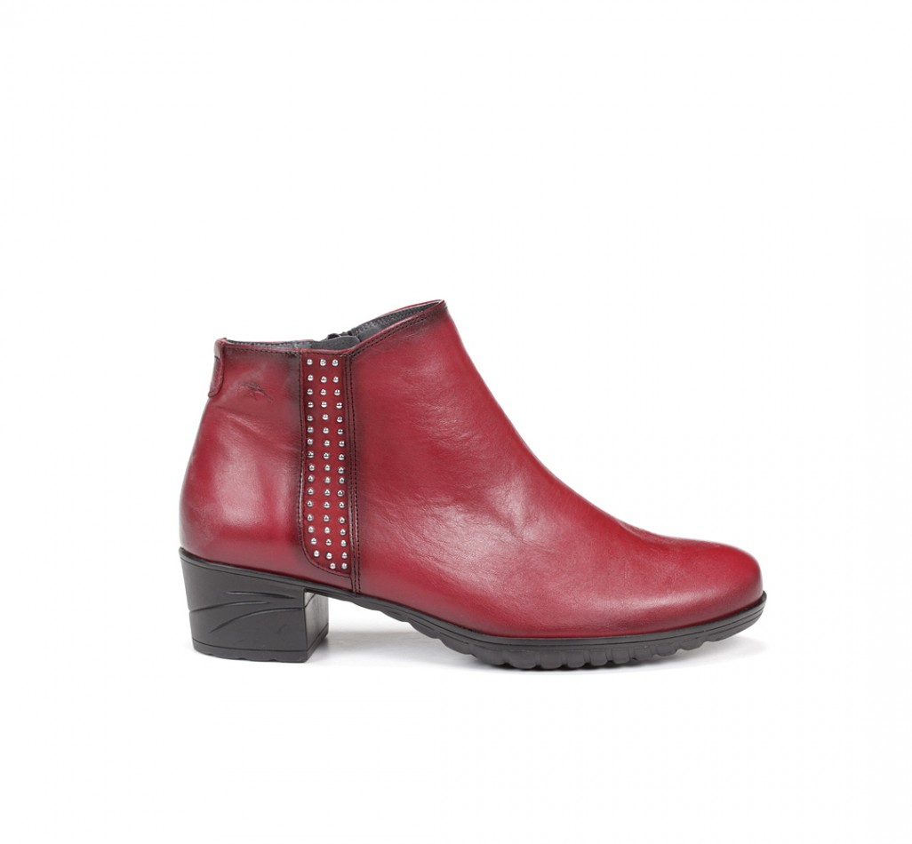 CHARIS 9809 Burgundy Ankle Boot