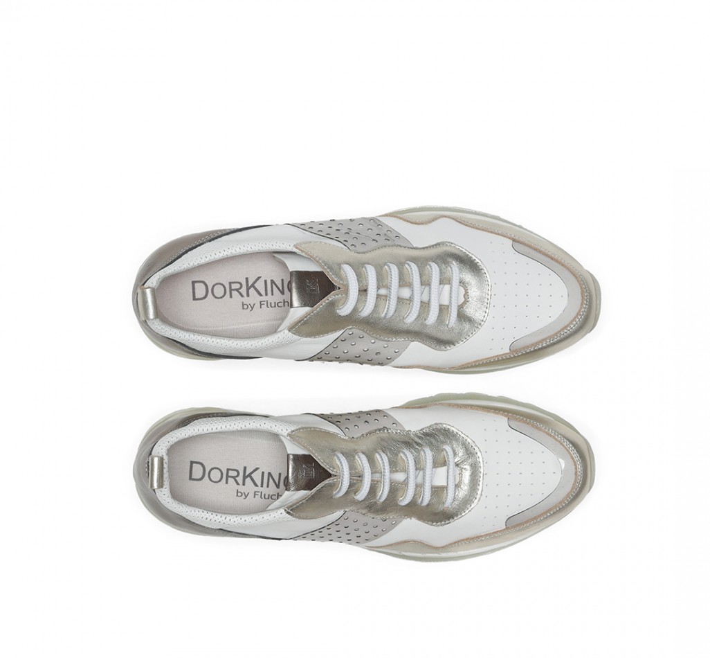 NAVY D8197 Silver Sneakers