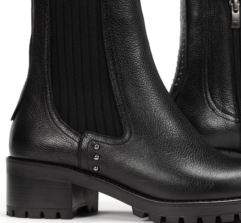 GLASS D8824 Black Ankle Boot