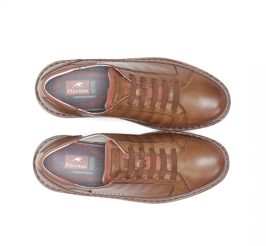 ALFA F0789 Brown Lace Shoe