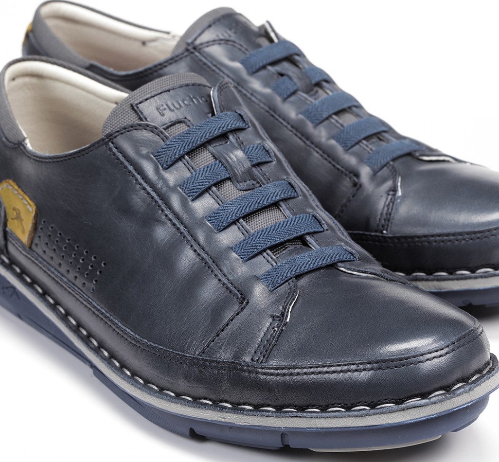 ALFA F0789 Sapato de renda azul
