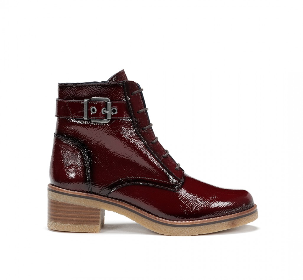 LUCERO D8686 Burgundy Ankle Boot