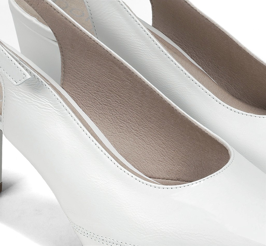 BLESA D6604 White Heel Shoe