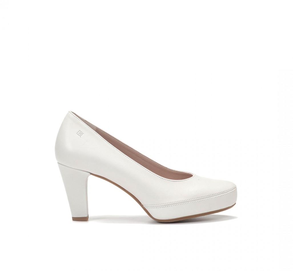 BLESA D5794 White Heel Shoe
