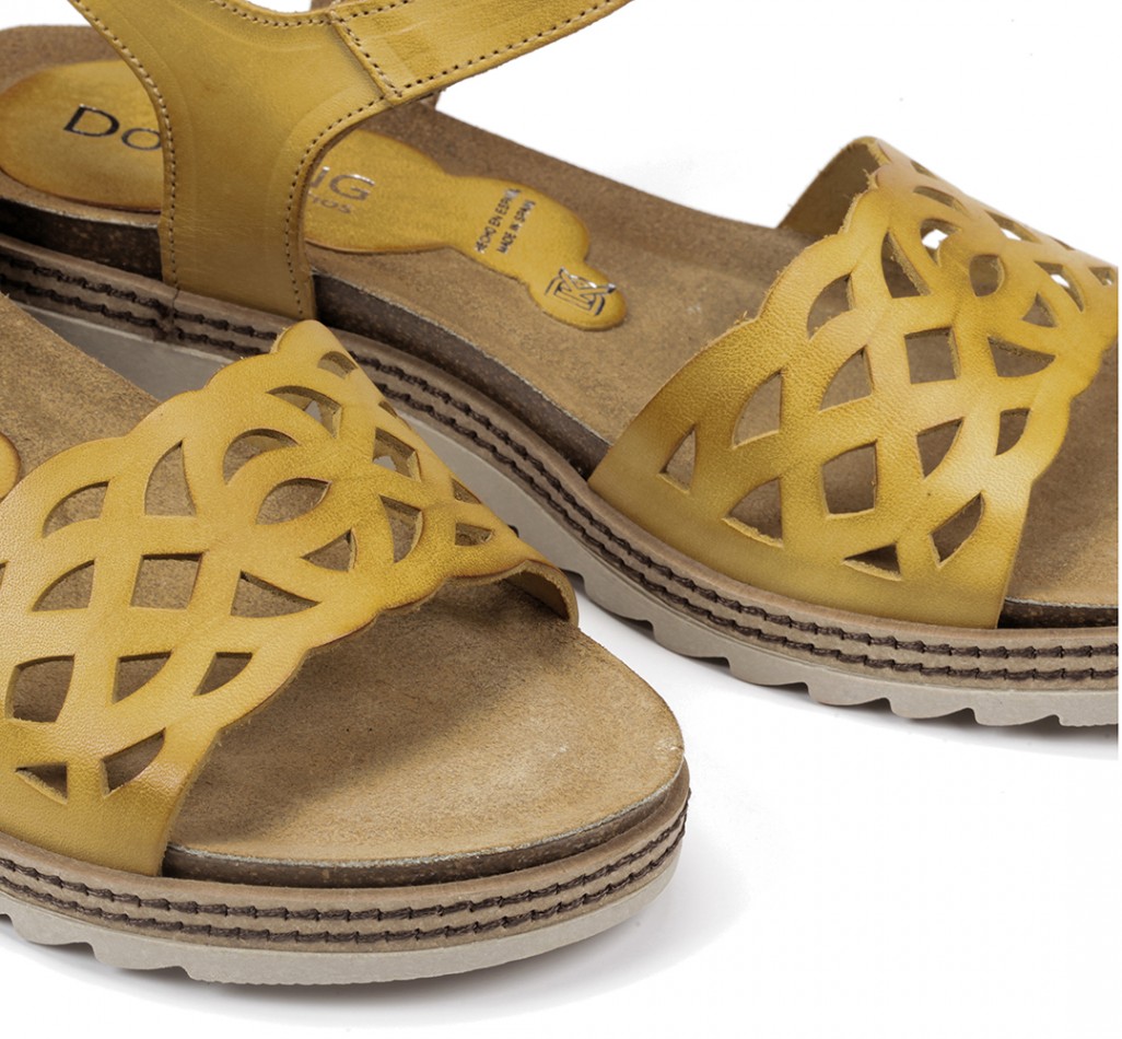 ESPE D8179 Yellow Wedge Sandal