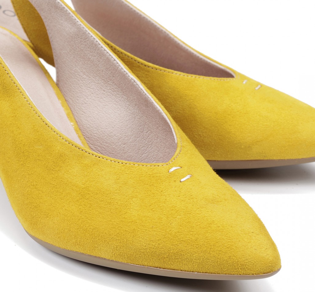 SOFI D7806 Yellow Heel Shoe