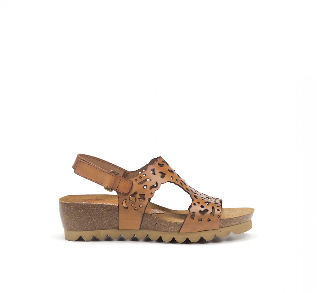SUMMER D7846 Brown Wedge Sandal